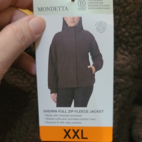 Mondetta Chocolate Teddy Jacket - Picture 2 of 4